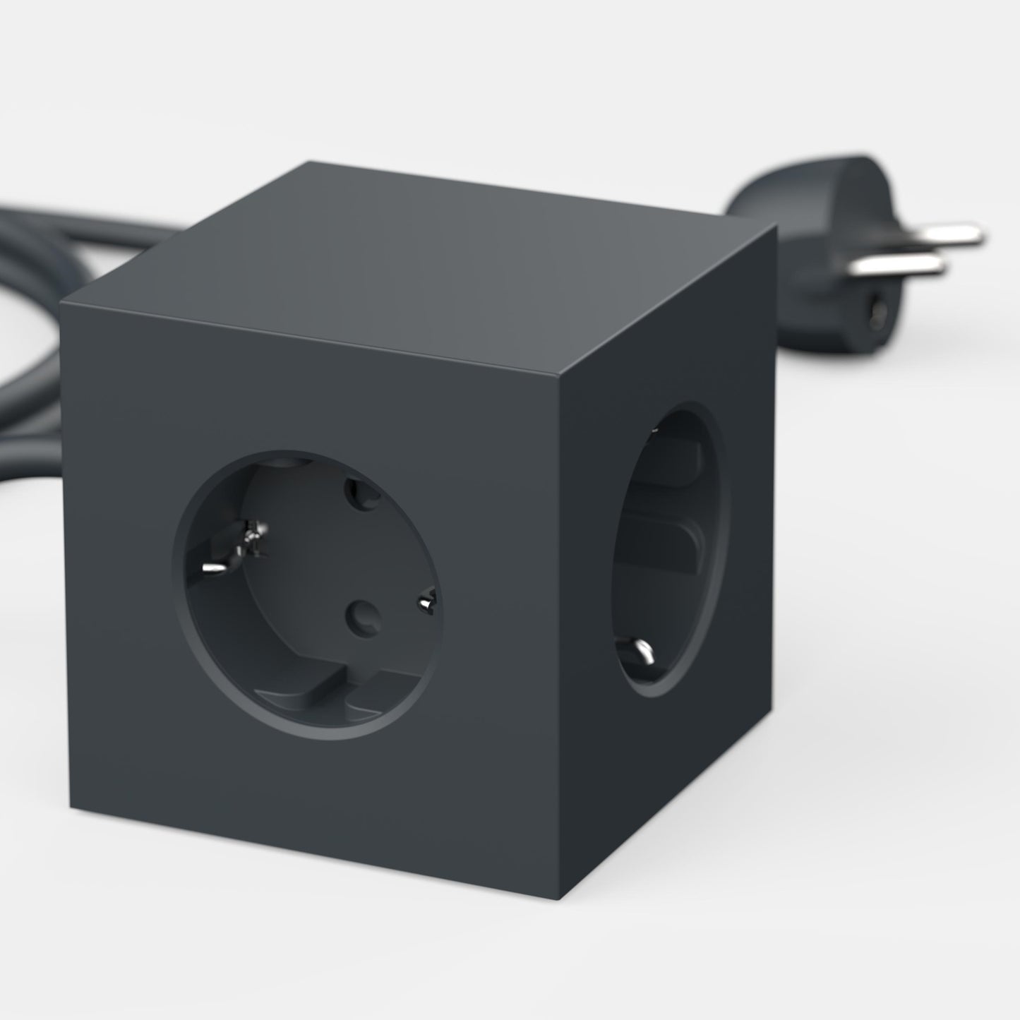 Stockholm Black Avolt Square 1 jatkojohto usb 6