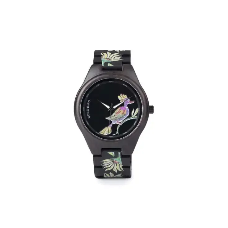 Bobo Bird Ebony Bird puinen naisten kello. NoinWebstore.com
