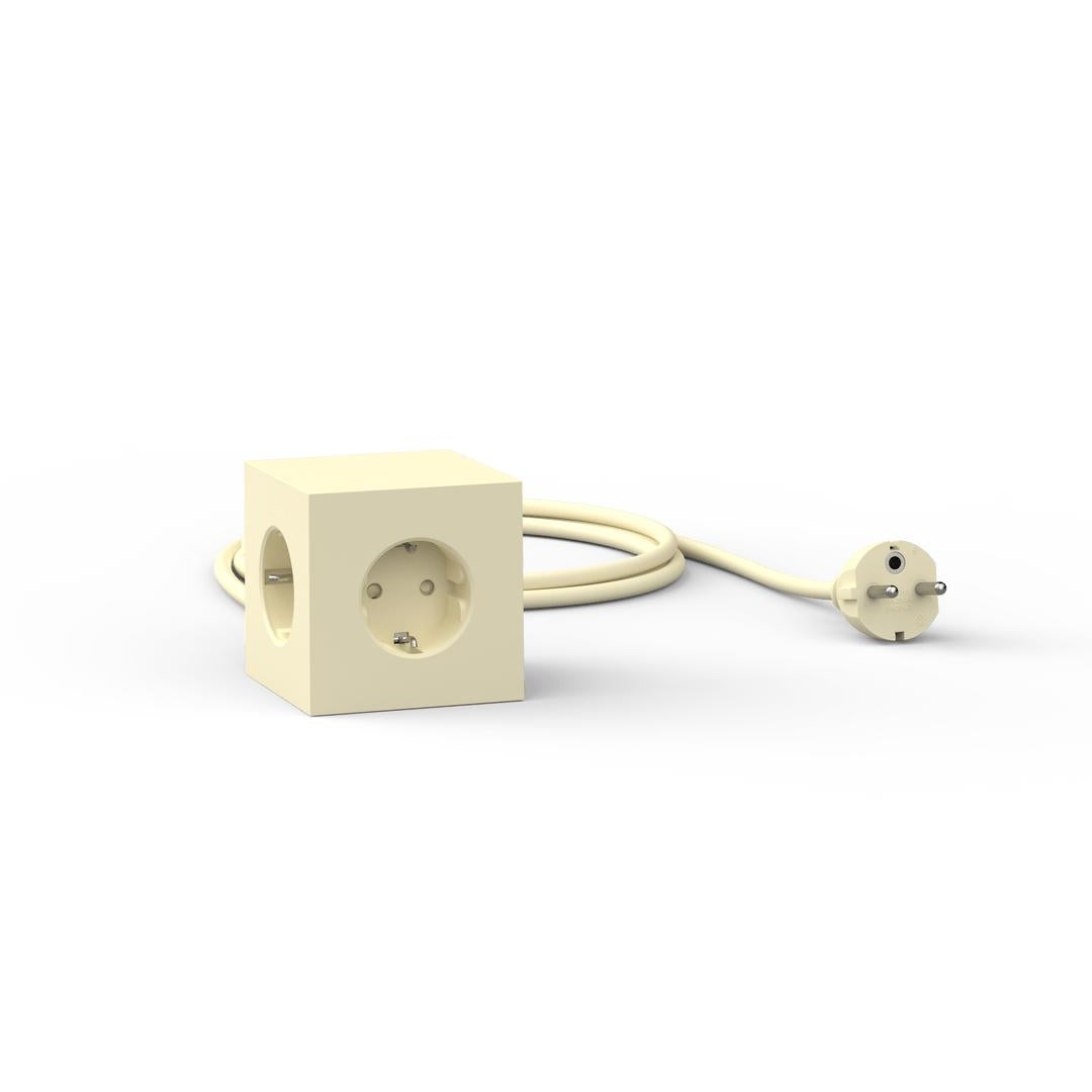 Avolt Square 1 USB - A jatkojohto 1,8m | Keltainen | Ice Yellow - Dekoja.net