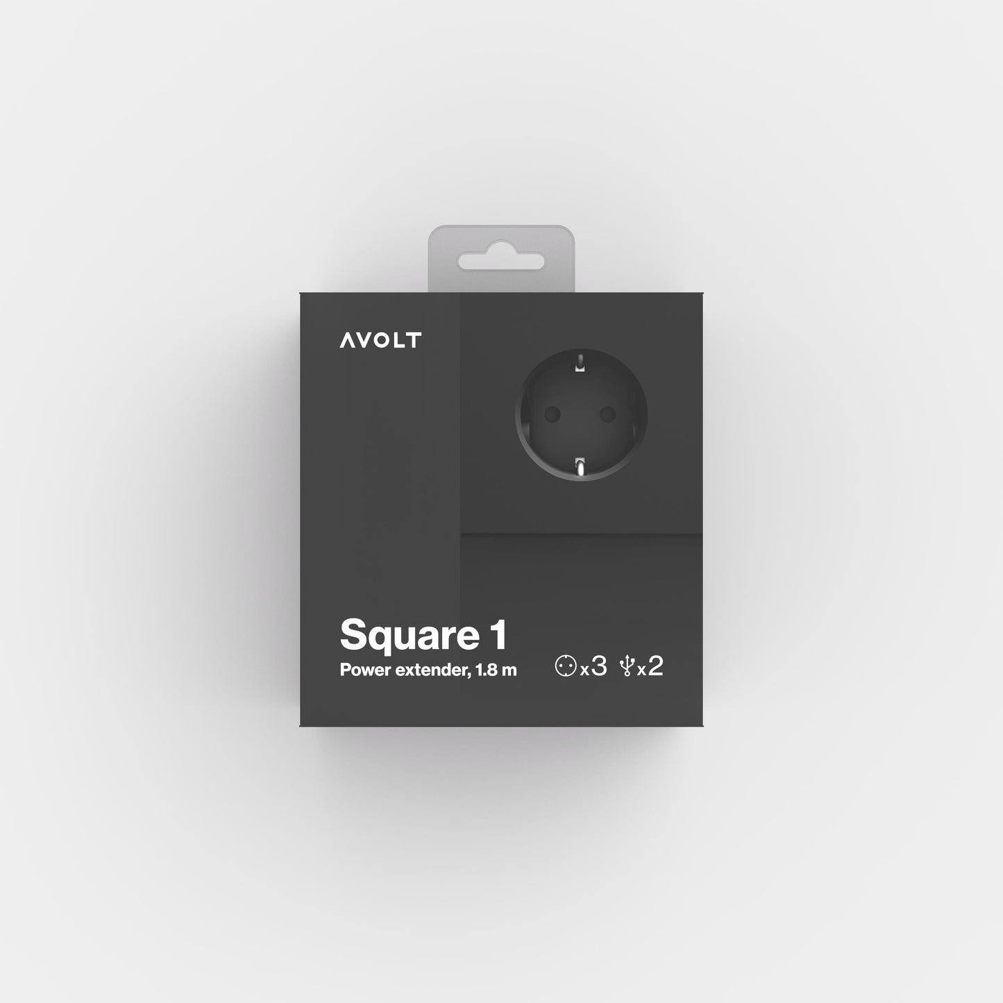 Stockholm Black Avolt Square 1 jatkojohto usb paketissa 12