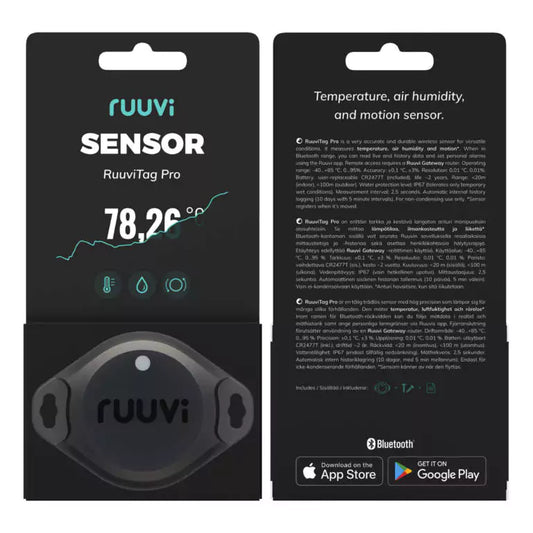 RuuviTag® Pro langaton Bluetooth-anturi 3in1 "hengittävä"