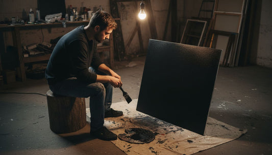 Artist examines ultra-black Musou Black painting