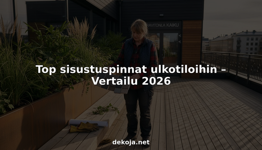 Maisema-arkkitehti arvioi terassin pintamateriaaleja