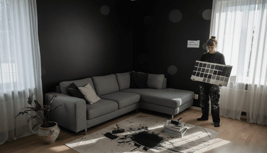 Muotoilija testaa Musou Black -seinäpinnoitetta käytännössä