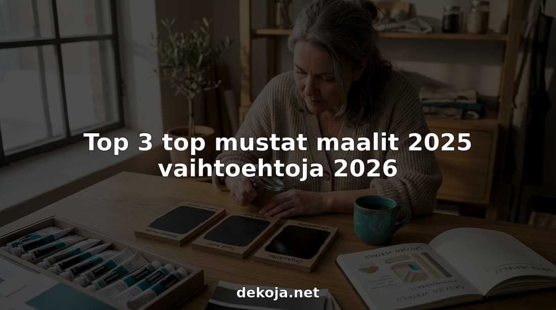 Ammattilainen arvioi mustan maalin sävyjä studiolla.