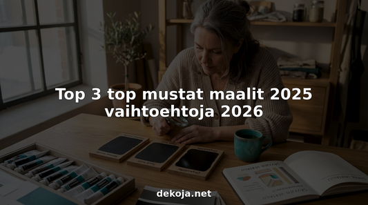 Ammattilainen arvioi mustan maalin sävyjä studiolla.