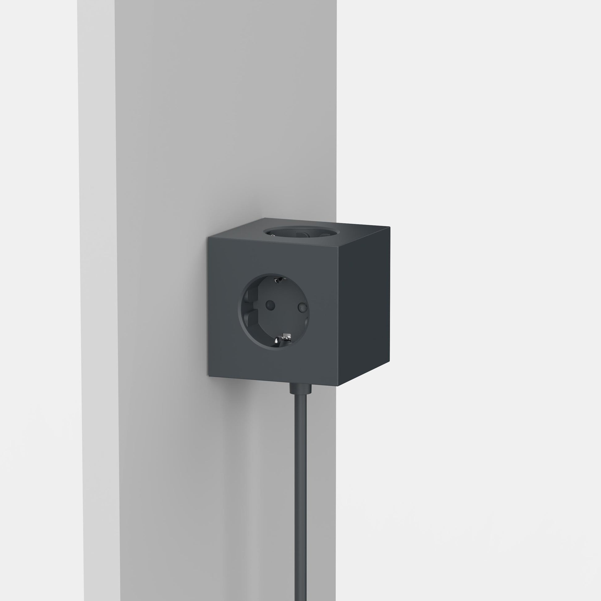 Stockholm Black Avolt Square 1 jatkojohto usb 2