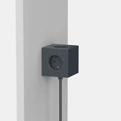 Stockholm Black Avolt Square 1 jatkojohto usb 2