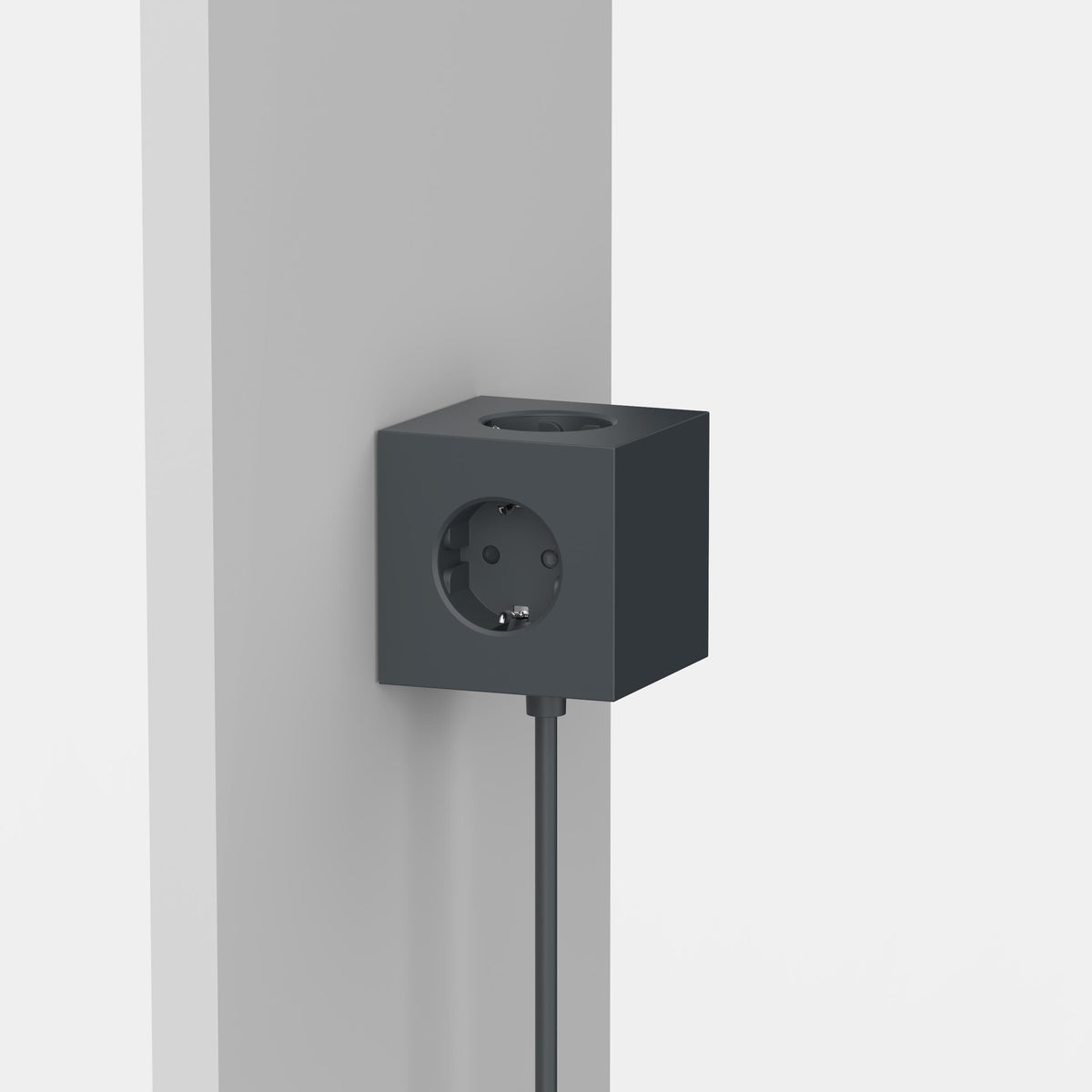 Stockholm Black Avolt Square 1 jatkojohto usb 2