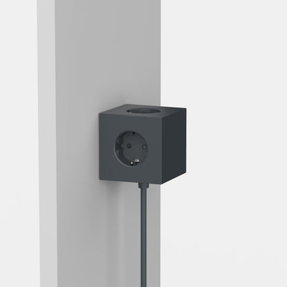 Stockholm Black Avolt Square 1 jatkojohto usb 2