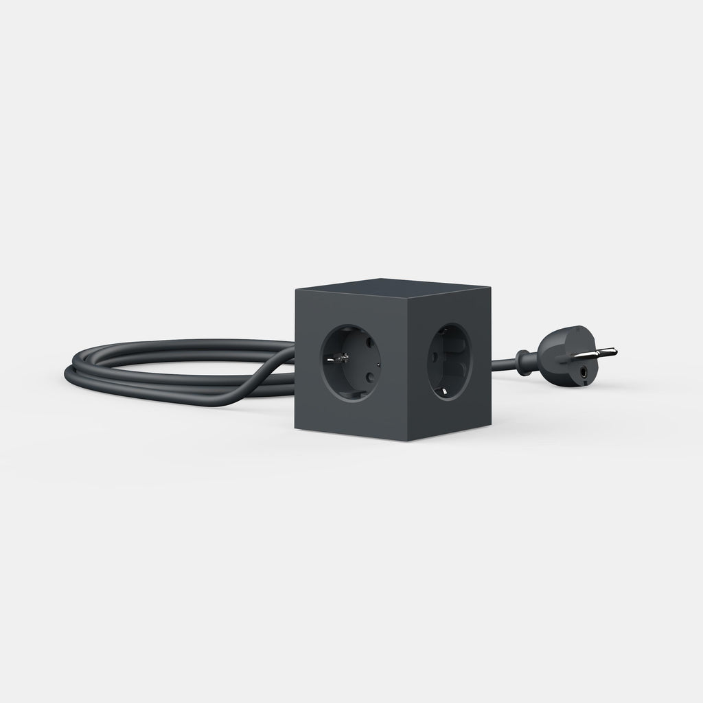 Stockholm Black Avolt Square 1 jatkojohto usb 8
