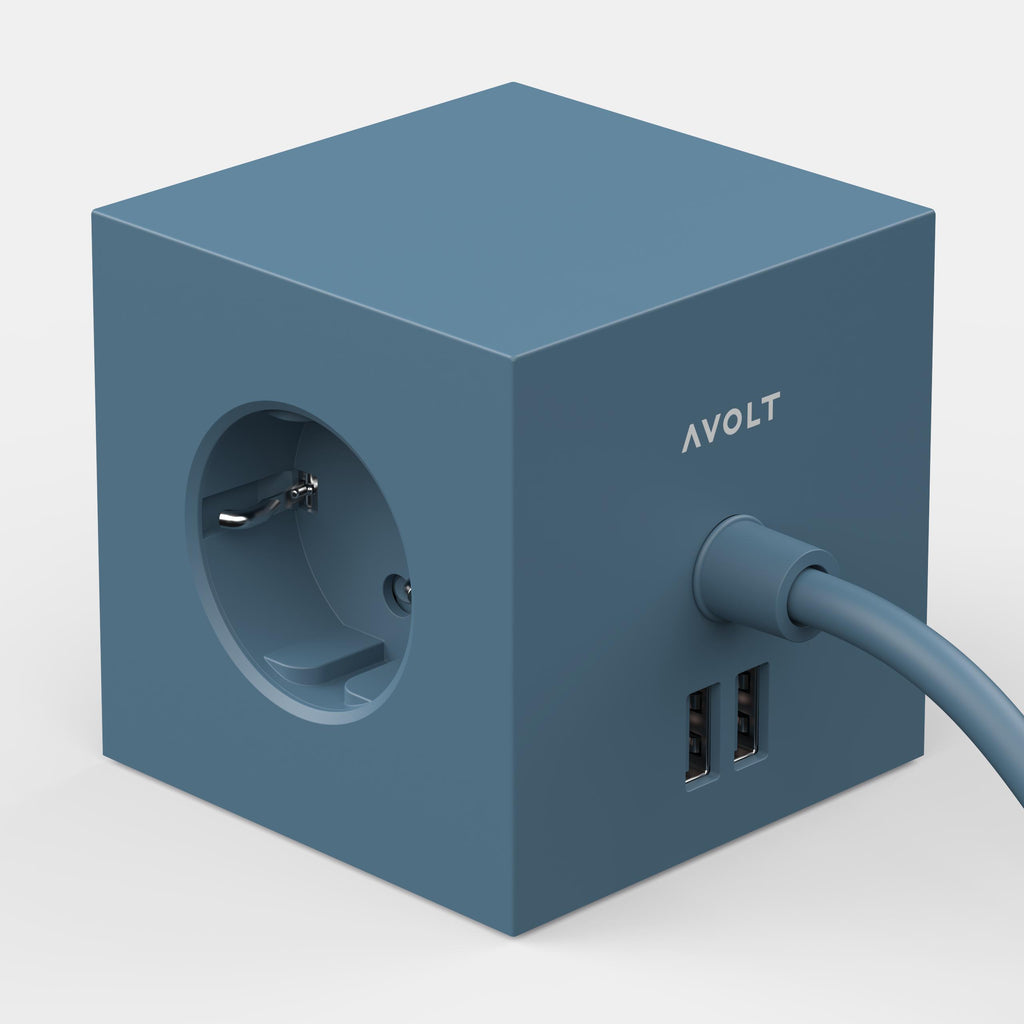 Avolt square 1 jatkojohto usb ocean blue 2
