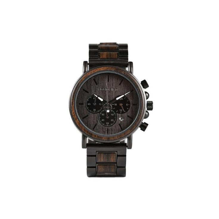 Bobo Bird Dark Ebony tumma puinen miesten rannekello