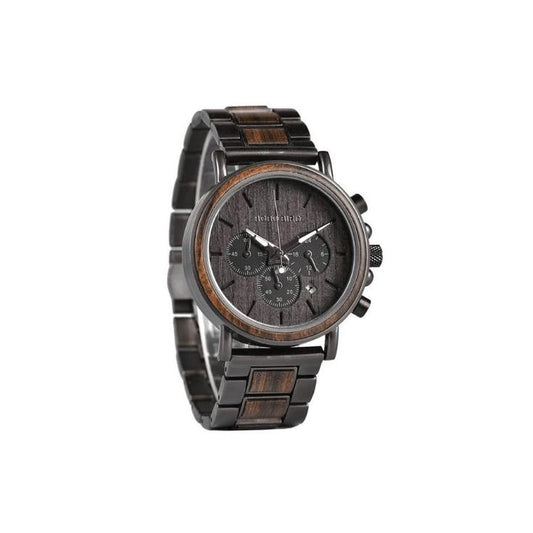 Bobo Bird Dark Ebony puinen miesten rannekello. NoinWebstore.com