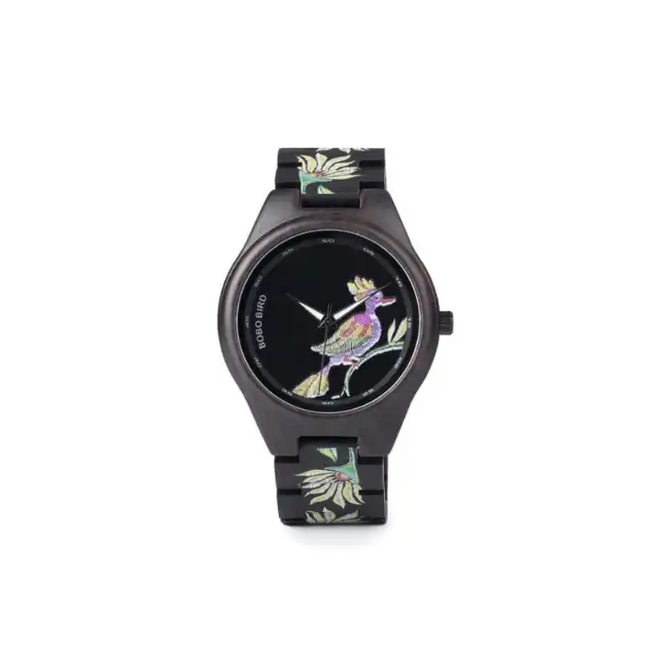 Bobo Bird Ebony Bird puinen naisten kello. NoinWebstore.com
