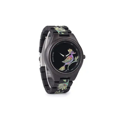 Bobo Bird Ebony Bird puinen naisten automaattikello. NoinWebstore.com