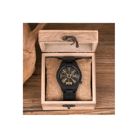Bobo Bird Ebony Vegvisir puinen miesten kello puisessa säilytyslaatikossa. NoinWebstore.com