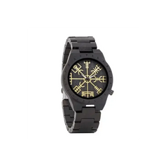 Bobo Bird Ebony Vegvisir puinen miesten rannekello
