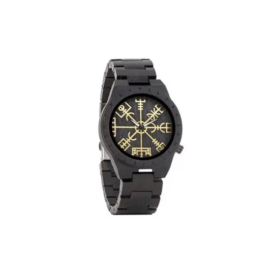 Bobo Bird Ebony Vegvisir puinen miesten kello. NoinWebstore.com