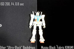 Comparison shot KIWAMI vs. ordinary black, ISO 200, f/4, 0.8 s
