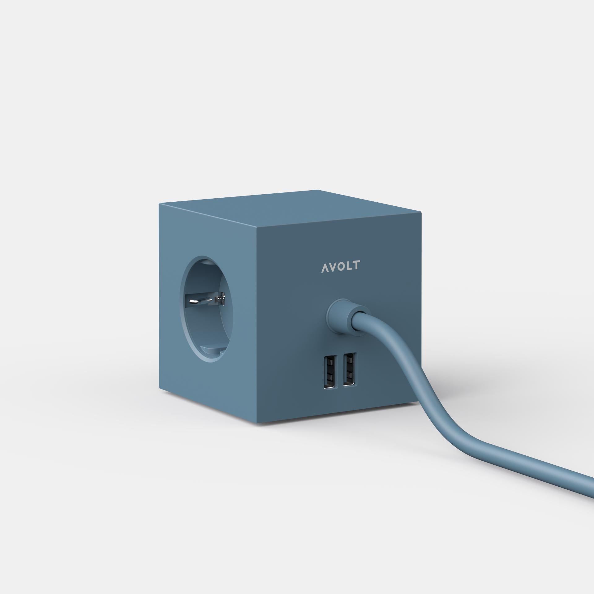 Avolt square 1 jatkojohto usb ocean blue 12