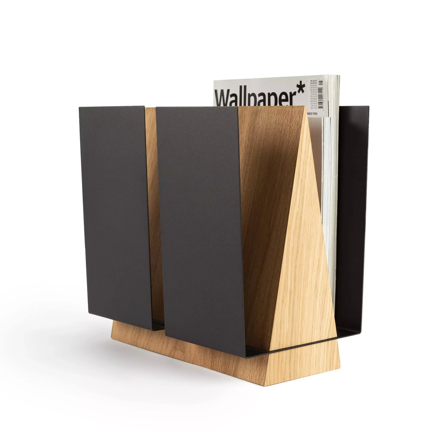 Modern magazine rack "under the protection of wings"