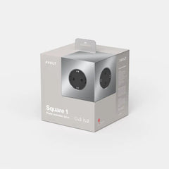 Avolt Square 1 USB - A jatkojohto 1,8m | Alumiini | Aluminium - Dekoja.net