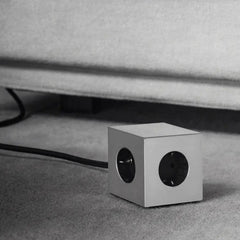 Avolt Square 1 USB - A jatkojohto 1,8m | Alumiini | Aluminium - Dekoja.net