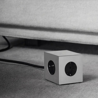 Avolt Square 1 USB - A jatkojohto 1,8m | Alumiini | Aluminium - Dekoja.net