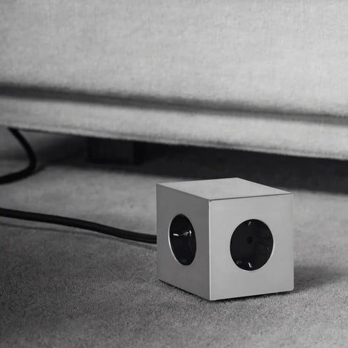 Avolt Square 1 USB - A jatkojohto 1,8m | Alumiini | Aluminium - Dekoja.net