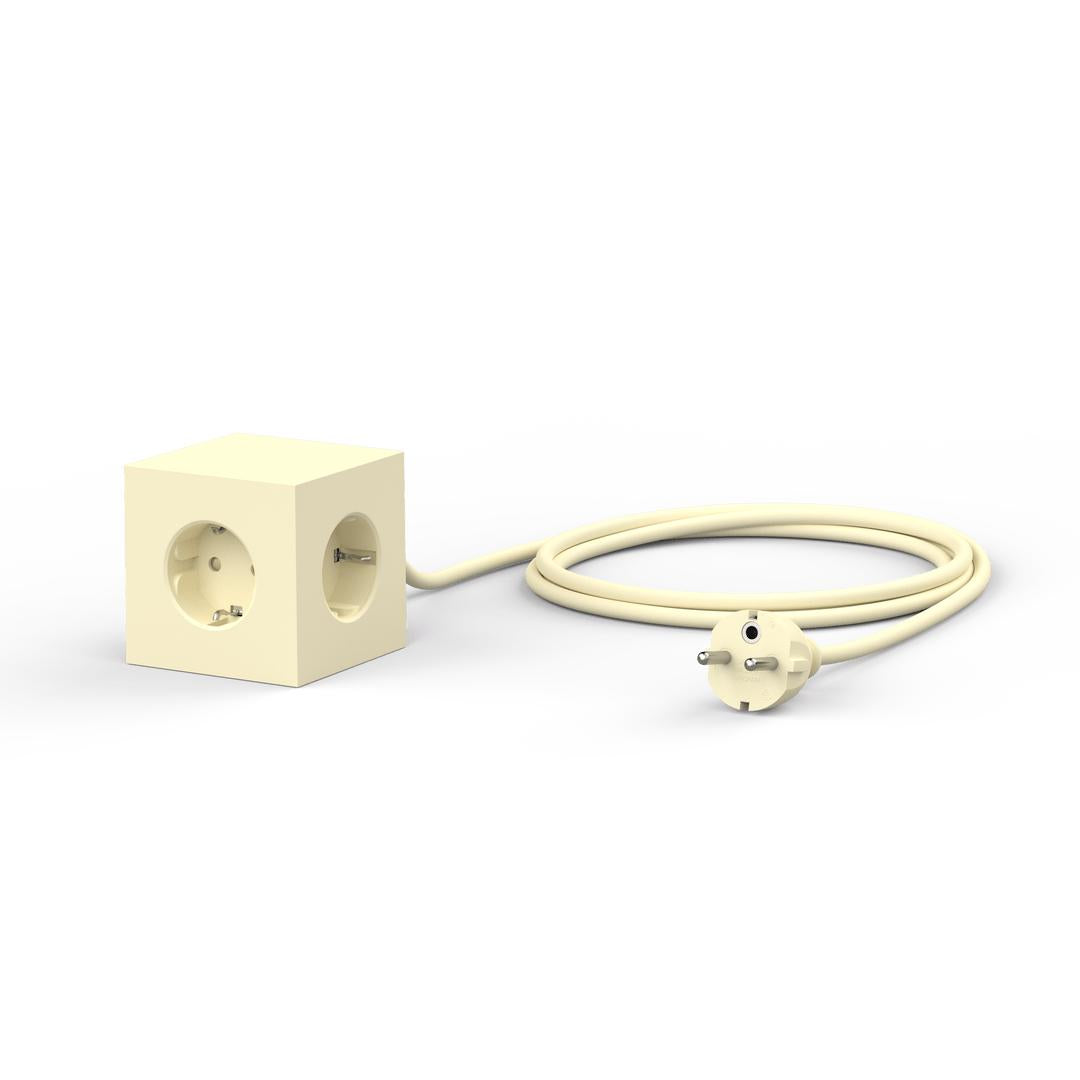 Avolt Square 1 USB - A jatkojohto 1,8m | Keltainen | Ice Yellow - Dekoja.net