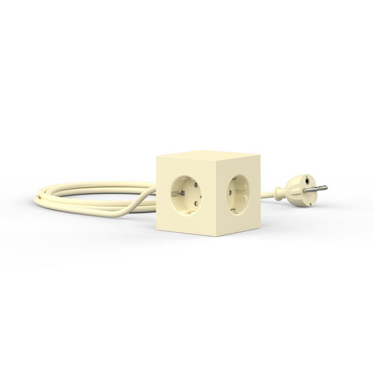 Avolt Square 1 USB - A jatkojohto 1,8m | Keltainen | Ice Yellow - Dekoja.net