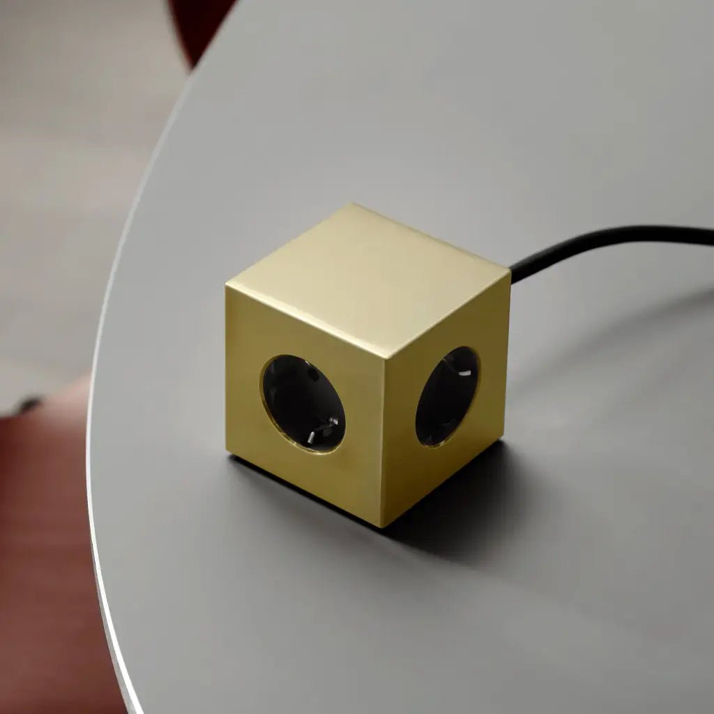Avolt Square 1 USB - A jatkojohto 1,8m | Messinki | Brass Finnished - Dekoja.net