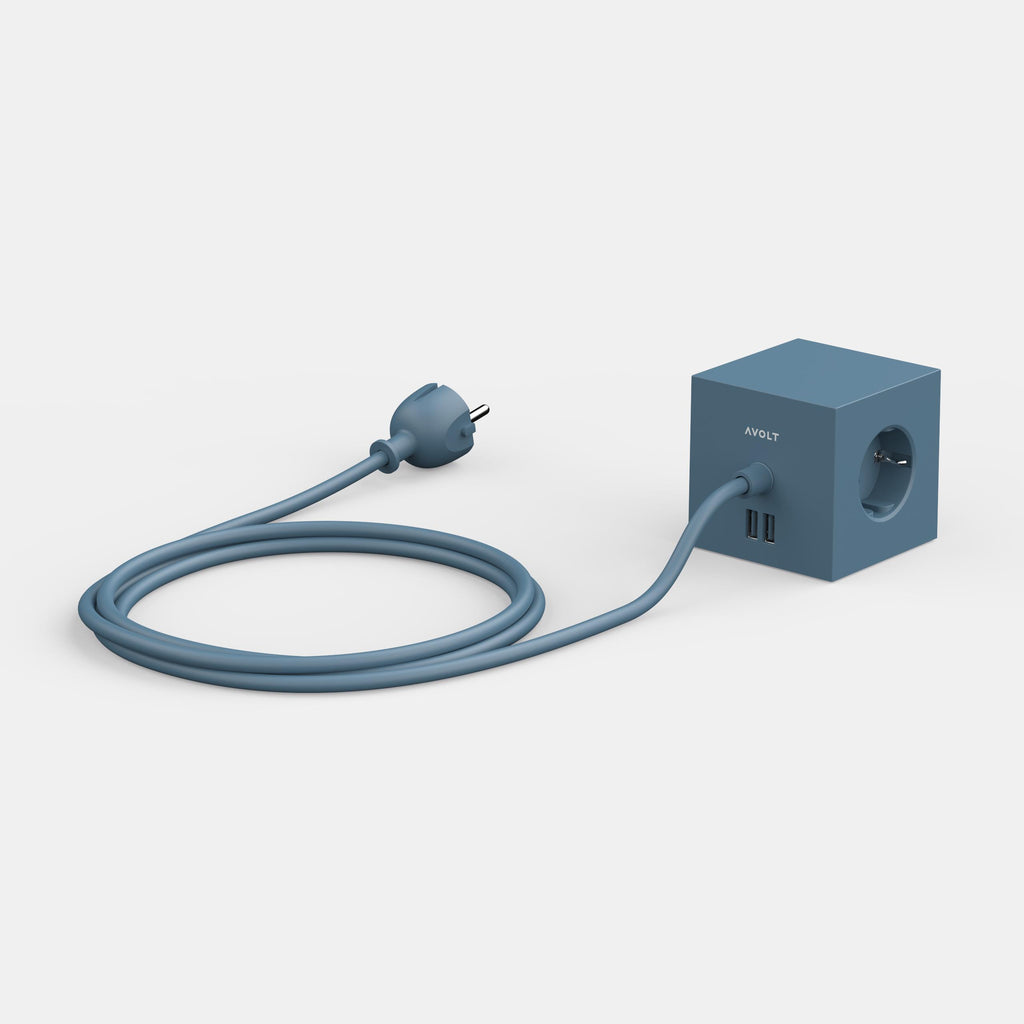 Avolt square 1 jatkojohto usb ocean blue 8