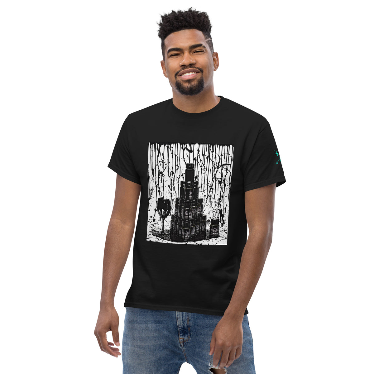 Musou Tower unisex T-shirt, black – front