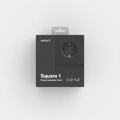 Stockholm Black Avolt Square 1 jatkojohto usb paketissa 12