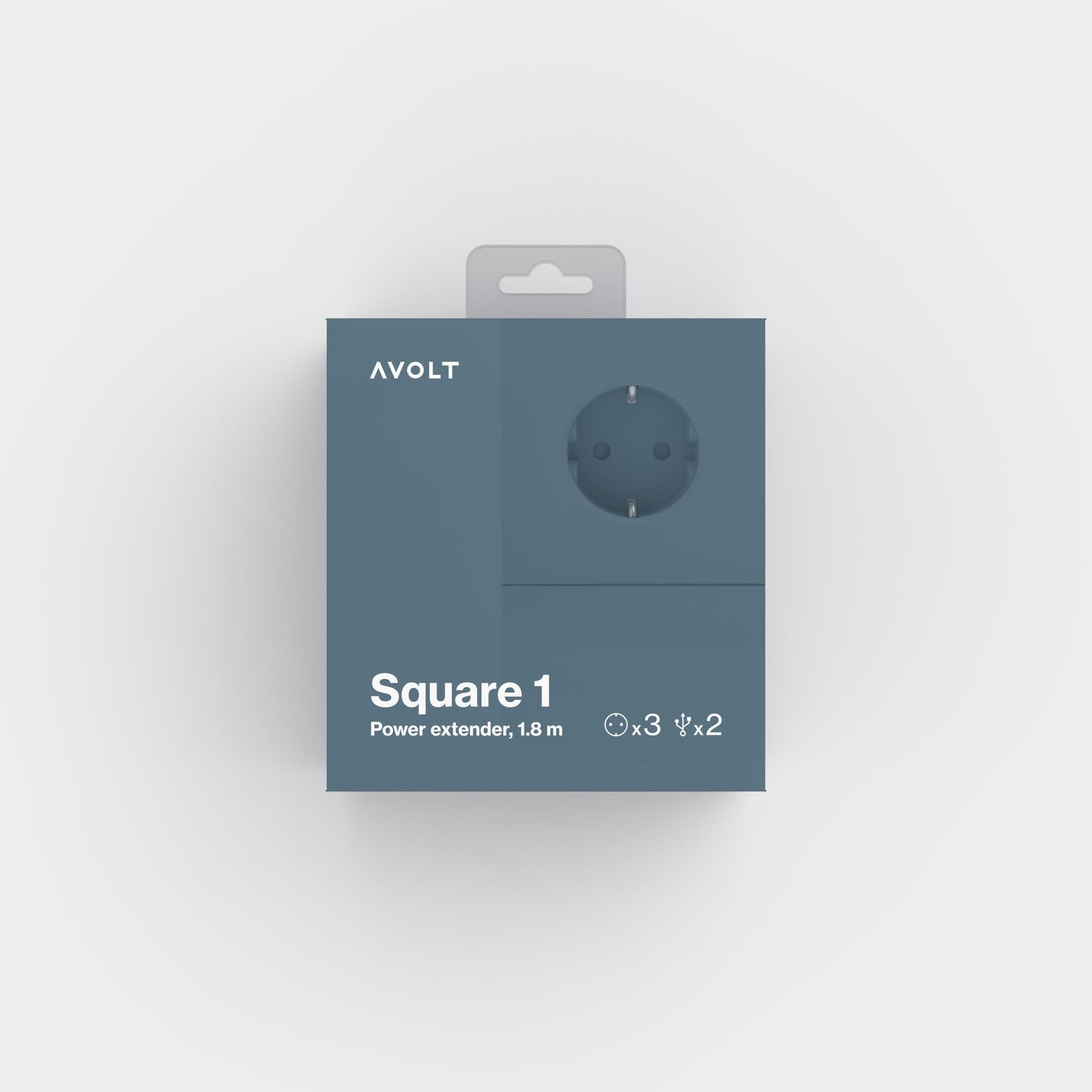 Avolt square 1 jatkojohto usb ocean blue pakkauksessa 15