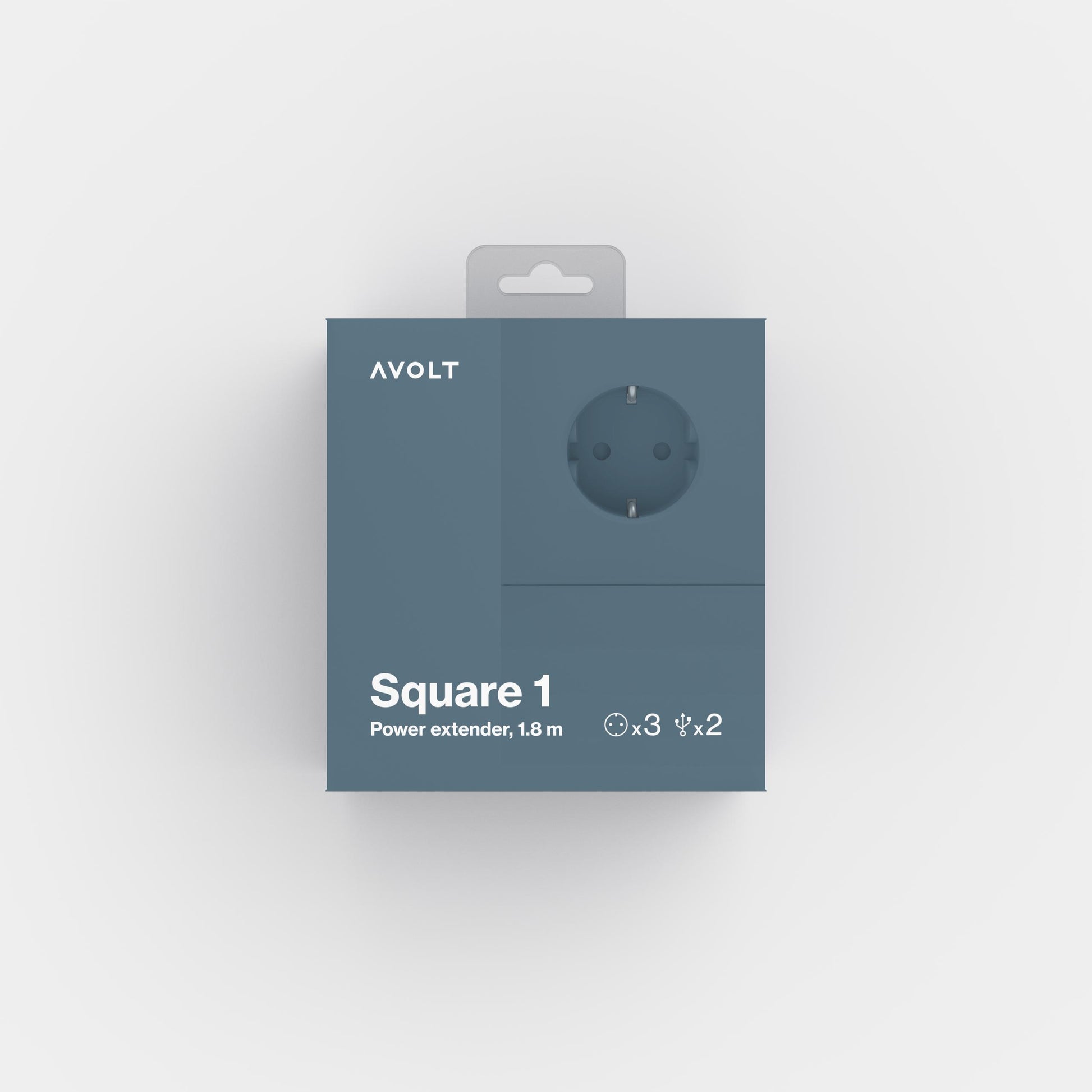 Avolt square 1 jatkojohto usb ocean blue pakkauksessa 15