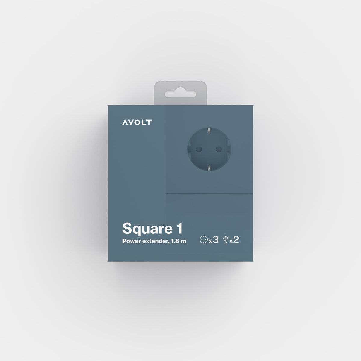 Avolt square 1 jatkojohto usb ocean blue pakkauksessa 15
