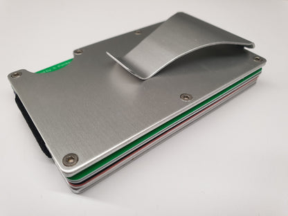 Silver card wallet - Stylish and practical RFID card case 