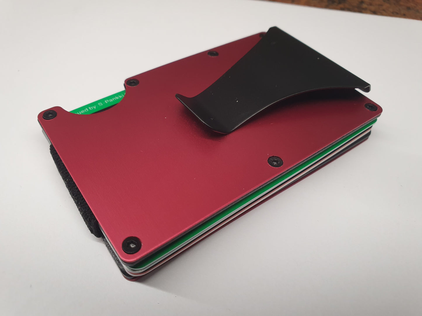 Bordeaux red card wallet - Stylish and practical RFID card case 