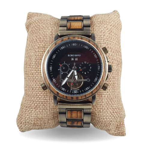 Bobo Bird Chromium chronograph wooden watch
